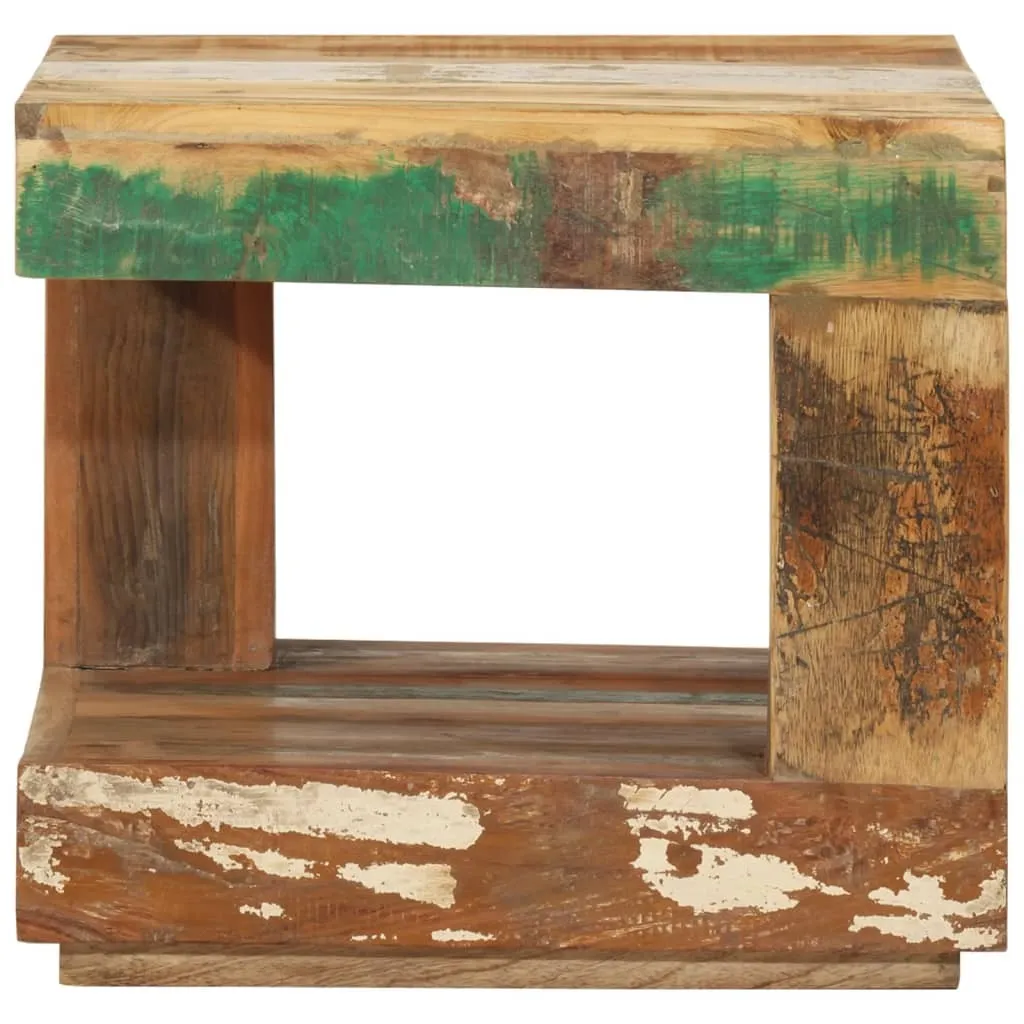 Tavolino 45x45x40 cm in Legno Massiccio di Recupero | Stile Rustico