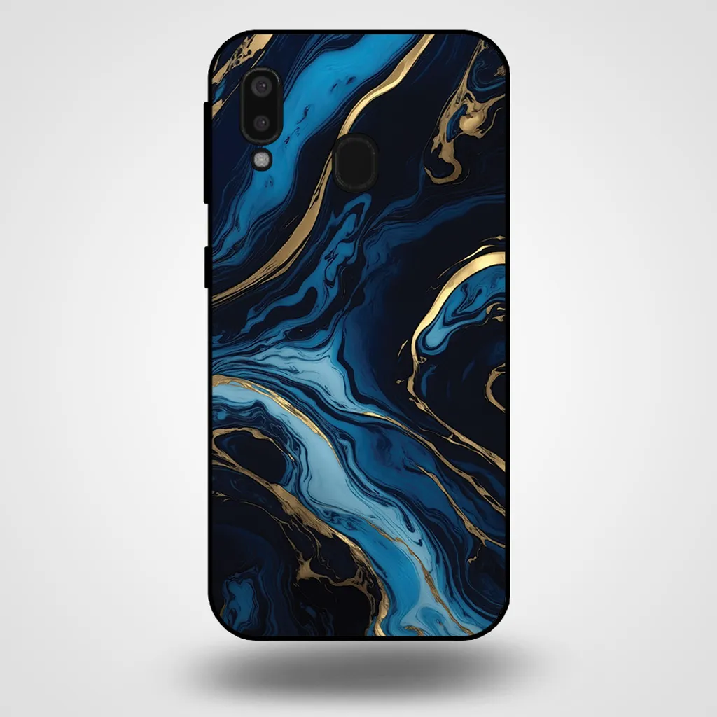 Custodia Marmo Oro Blu per Samsung Galaxy A20E: Protezione con Anima