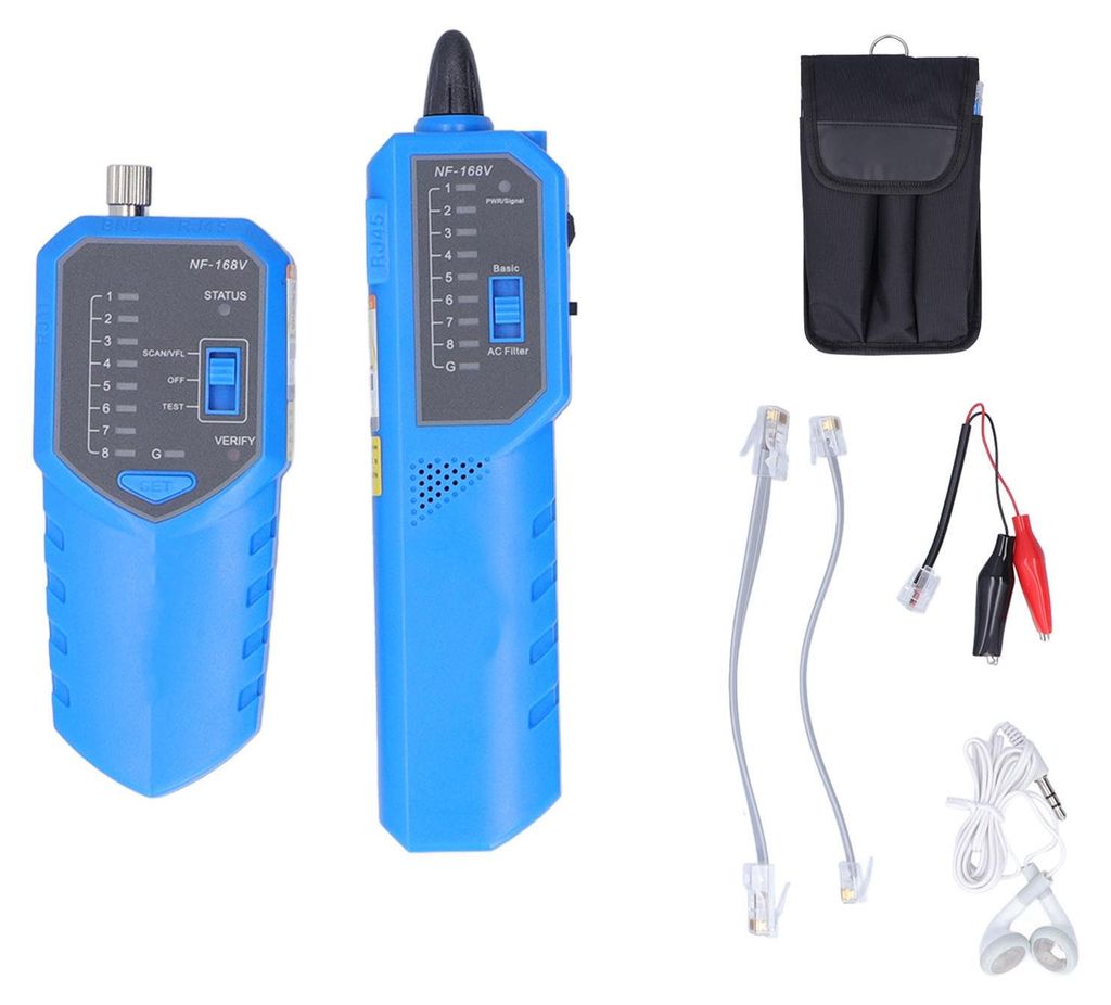 NF-168V Netzwerkkabelfinder 650 nm Rotlicht, störungsfrei, PoE, Ethernet, CAT5, CAT6, Kabelortung