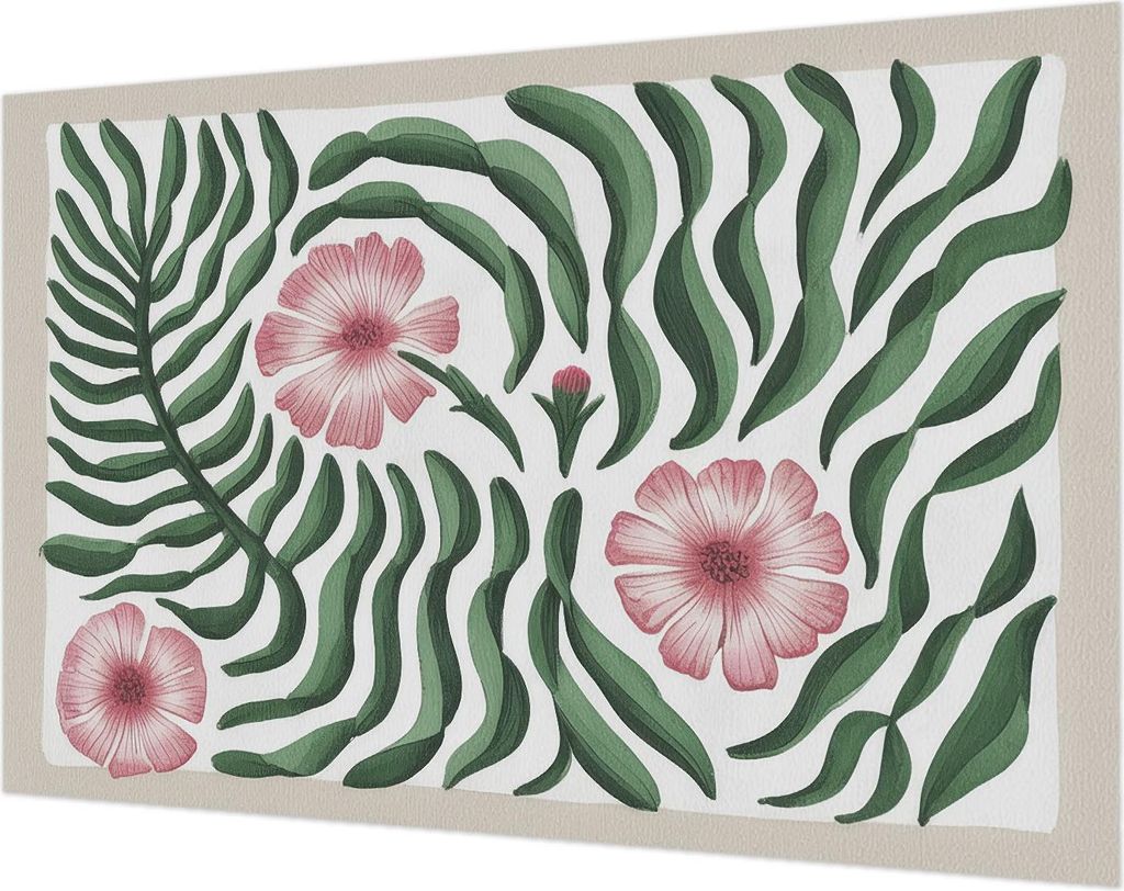 Wandtapete - Dekorative Tapete für Wohnzimmer- Tapetenfolie für Wanddekoration - 104x70 cm - Blütenblätter