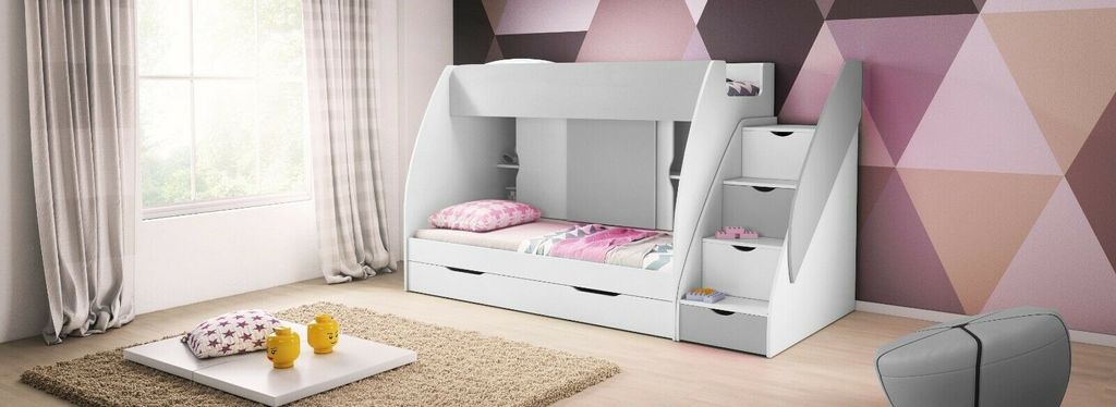 & Kindermöbel Etagenbetten Kinderbett Fethiye Pink Mit Bettkasten Baby & Kind Babyartikel Baby 