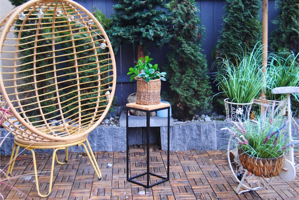 HMP Blumenständer Blumenladen modern Metall echte Eiche Produktbild 5