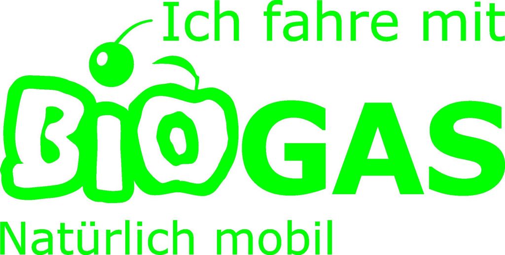KFZ Aufkleber, Ich fahre mit Biogas - Natürlich Mobil, Biogas-Fahrzeug, Kfz mit Biogas