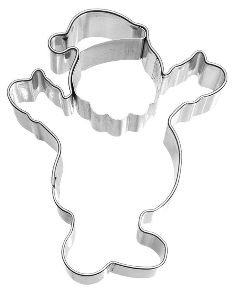 BIRKMANN Ausstechform Santa Claus, 8,5 cm, Edelstahl, mit Innenprägung, 191525