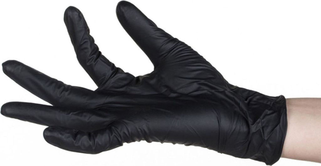 100 Stück Einweg-Nitrilhandschuhe schwarz L-Größe