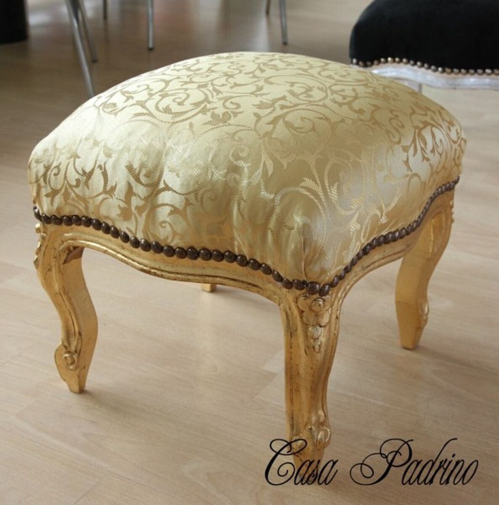 Casa Padrino Tabouret baroque motif or / or - Meubles Image du produit 