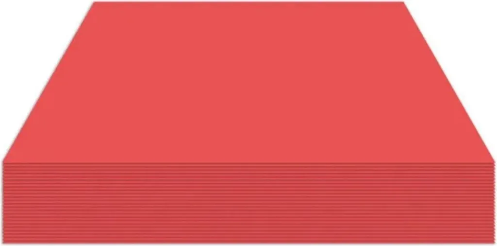 Carton photo 70x50 cm rouge clair - pack de 25 feuilles haute qualité