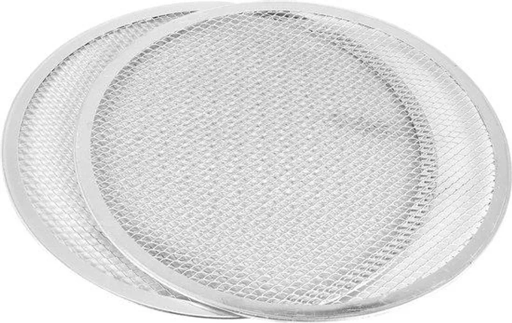 Plaque à Pizza Ronde en Aluminium 30,5 cm - Lot de 2 Plats à Four