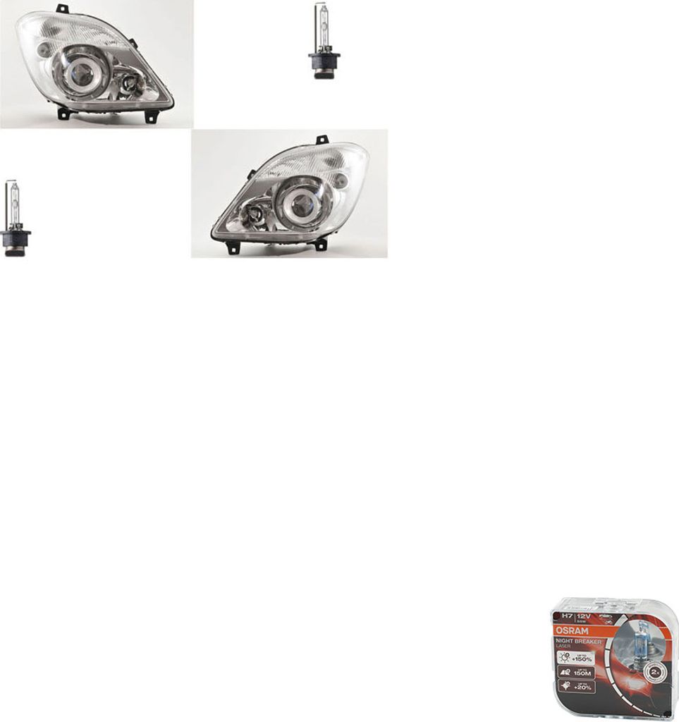 Johns, Scheinwerfer Osram Xenarc Night Breaker Laser passend für Mercedes 906 Li Re 9068200961 9068201061