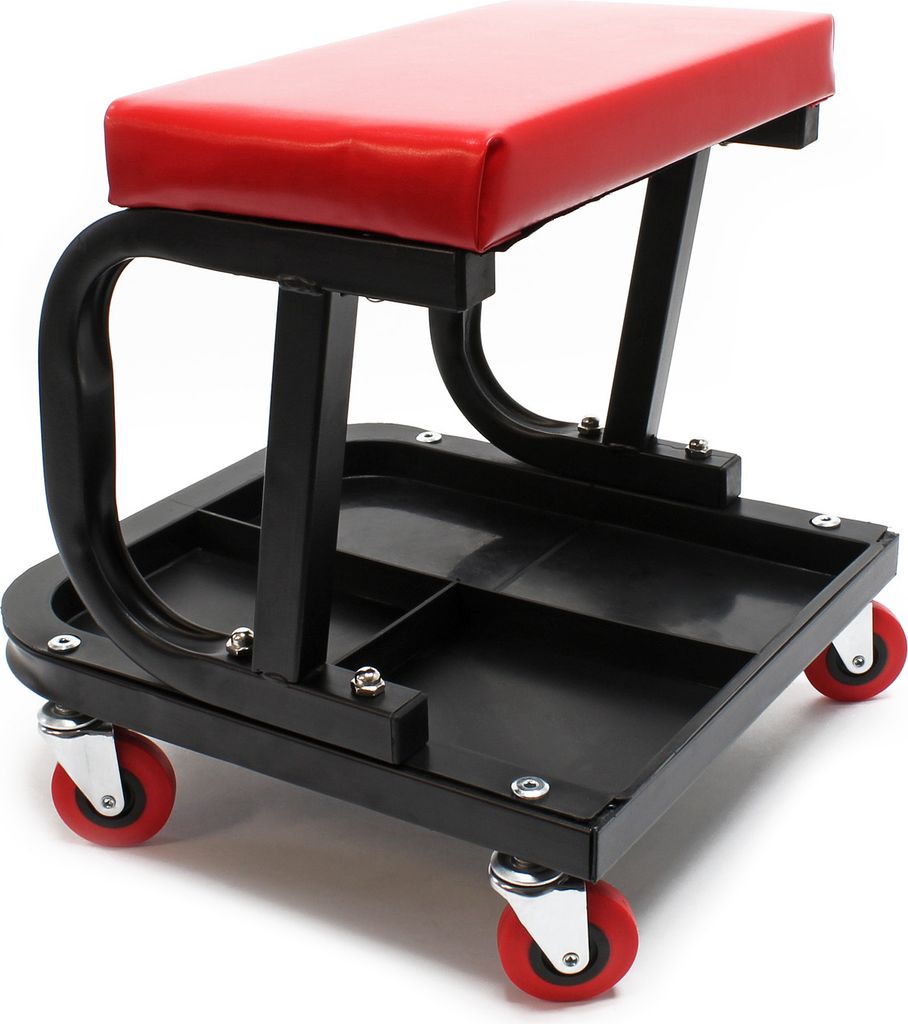 Wiltec taboret warsztatowy z półką 37,5x36x38,5cm z kółkami Zdjęcie produktu 2