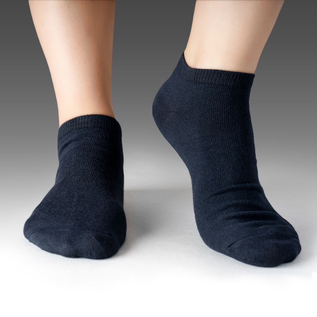 NUOZA 12 Paar Socken Damen 35-38 Schwarz Baumwolle Crew