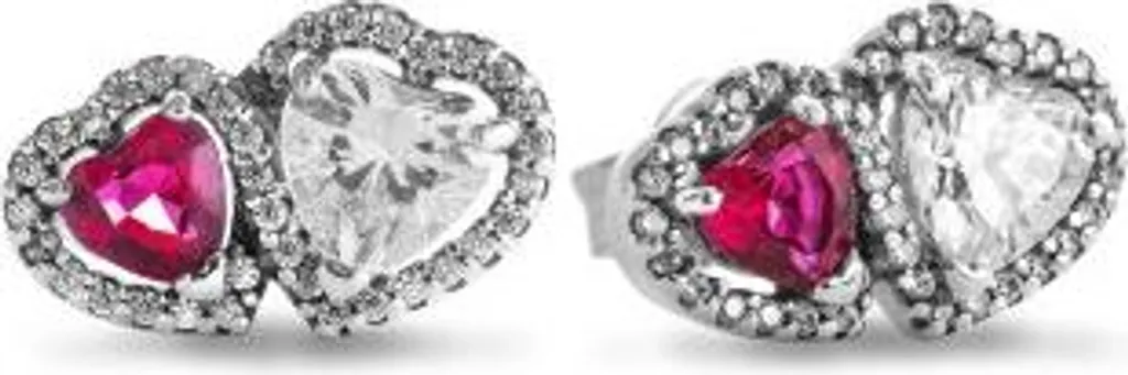 Boucles d'oreilles Clous Cœur en Argent pour Femme Style Couronne
