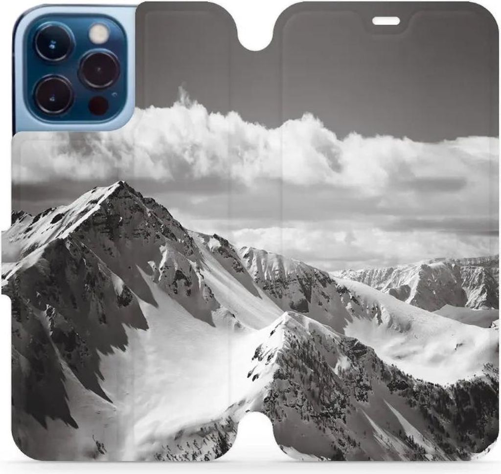 Handyhülle mit klappe für iPhone 13 Pro Max, Mobiwear Book, Berggipfel