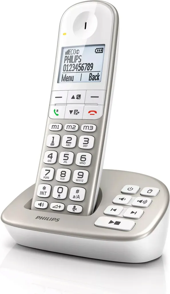 Philips XL4951S/38 : Téléphone Seniors Anti-Erreur avec Répondeur Blanc