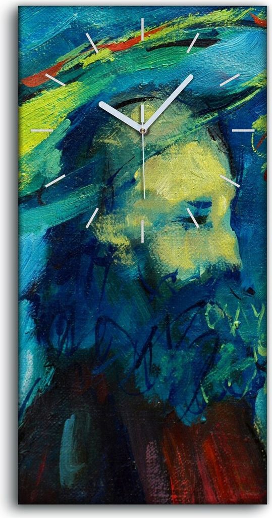 Wanduhr Leinwand Bild Uhr Geräuschlos 30x60 Foto Bibel Apostel Peter und Paul - weiße Hände