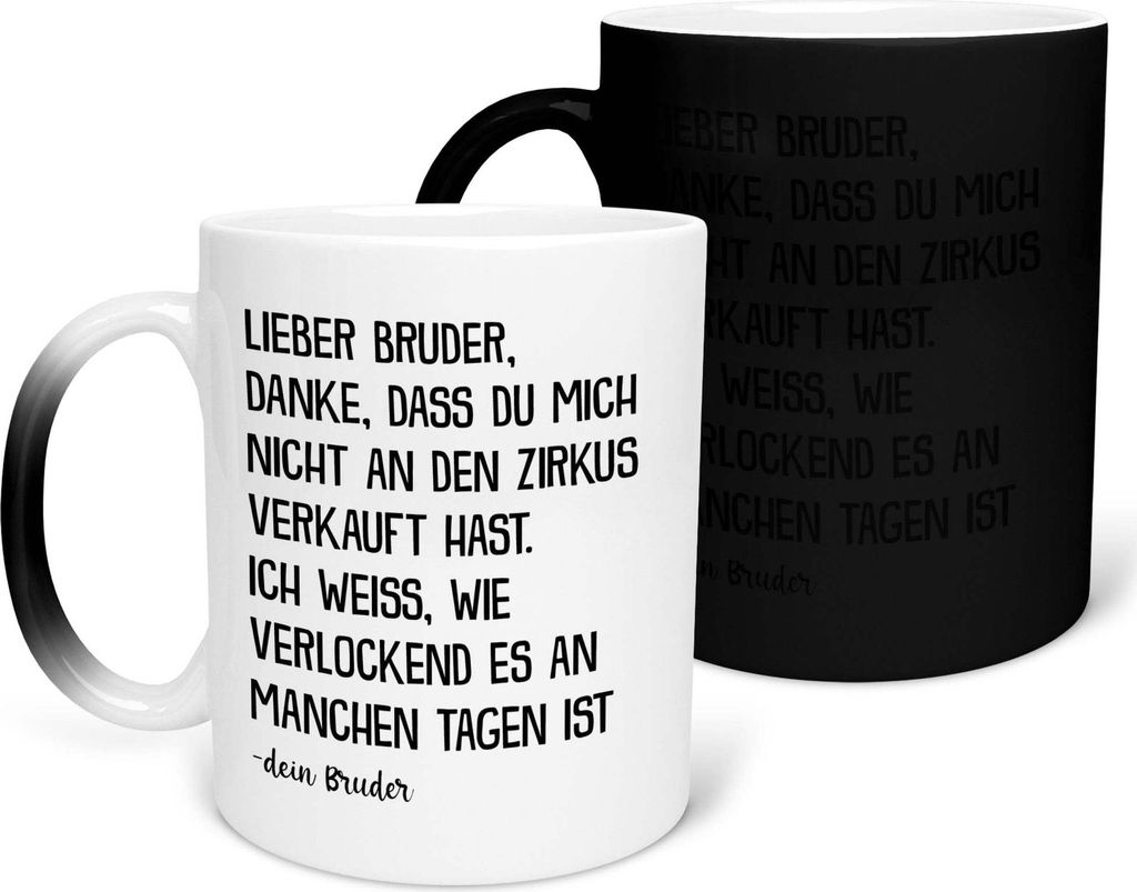 22Feels Zaubertasse Bruder Geschenk von Bruder Jungs Geburtstag Weihnachten Geschwister Männer Haferl Teenager Bruderherz Geschenkidee Kaffeetasse...