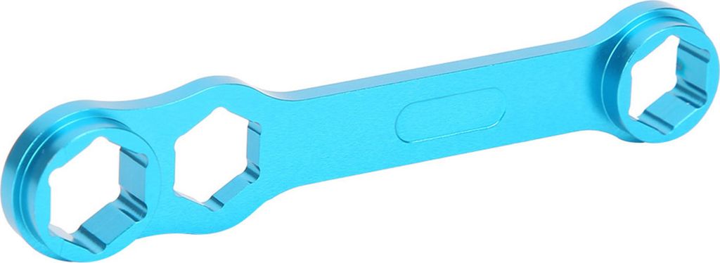 Blauer Alu-Angelrollenschlüssel, Montage-/Reparaturwerkzeug für Angelrollen