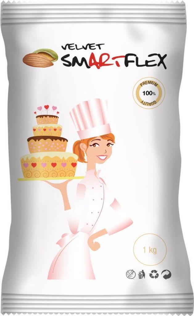 Velvet Mandle 1 kg v sáčku (Potahovací a modelovací hmota Obrázek produktu 