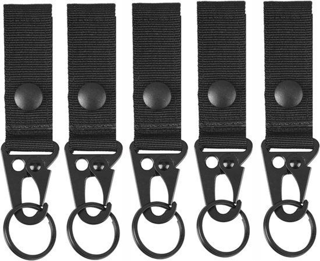 Nylon-Gerätehalter-5er-Satz Karabinerhalter Clip-Outdoor-Gerätehalter Gesp Riem Nylon-Loop-Gerätehalter Webbing-Gesp Riem für Wandern Rucksack ...