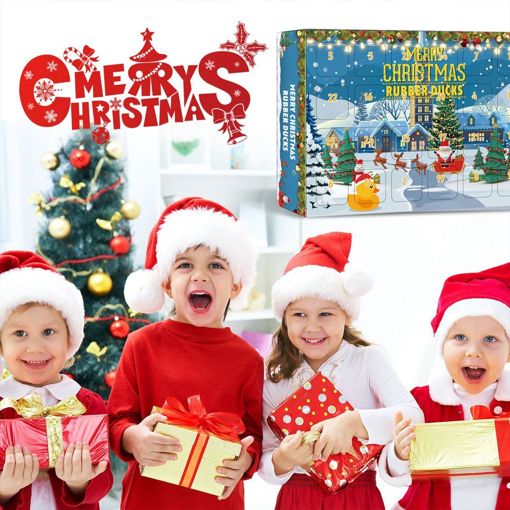 Weihnachts-Adventskalender Mit Gummienten – 24 Stück, Countdown Für Kinder & Erwachsene