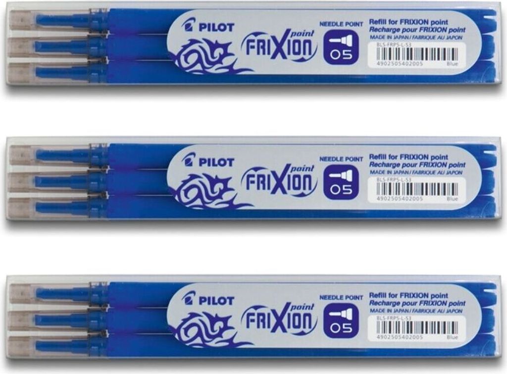 Pilot Frixion Point Ersatzminen 0.5 blau - 9er-Set