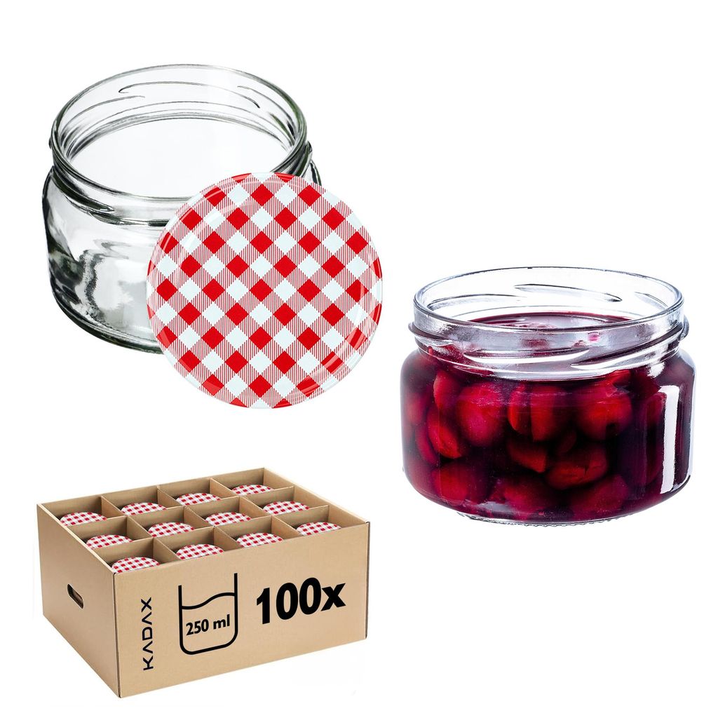 KADAX kleine Einmachgläser 250 ml, Marmeladengläser mit Deckel, Luftdichte Gläschen zum Verschenken