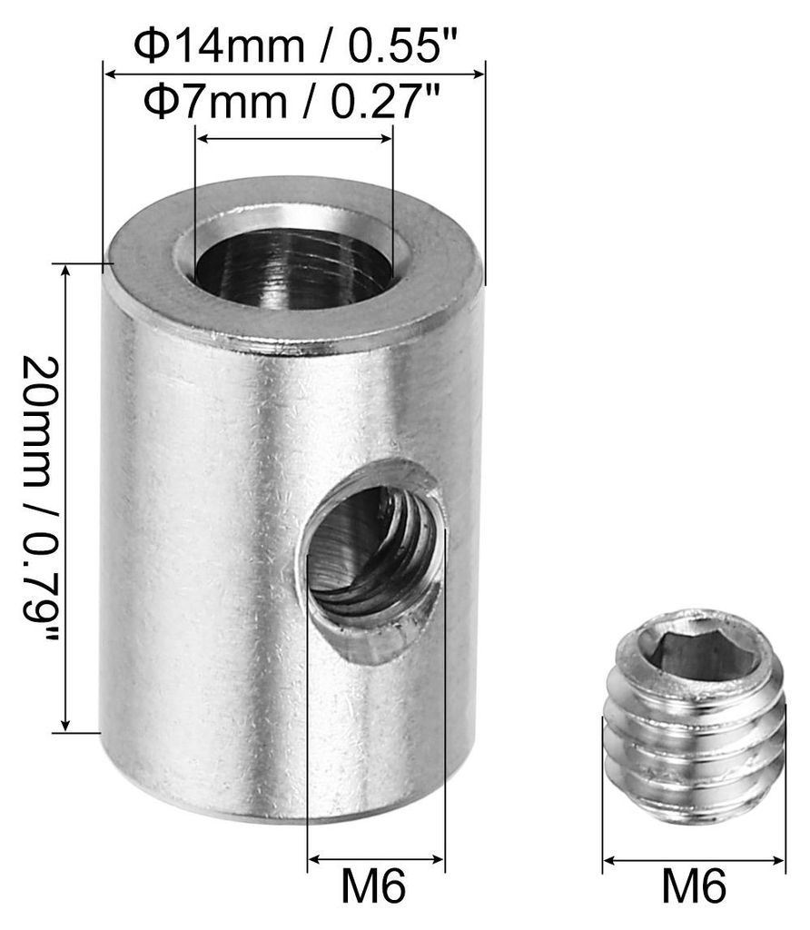7mm Loch Draht Seil Klammern Set 4Stk 304 Edelstahl Einzel L?cher Schloss Kabel Klemmen Clip mit M6 Sechseck Schrauben Steckschlš¹ssel fš¹r Kab...