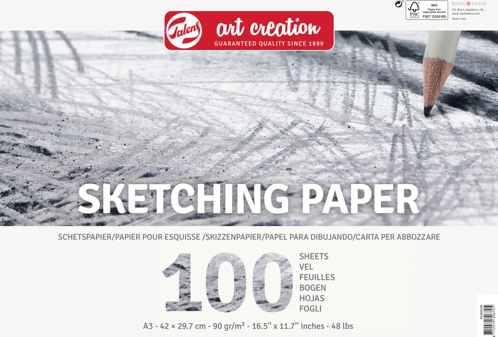 Blocco Disegno Tecnico A3 Talens Art Creation 90g - 100 Fogli Architetti
