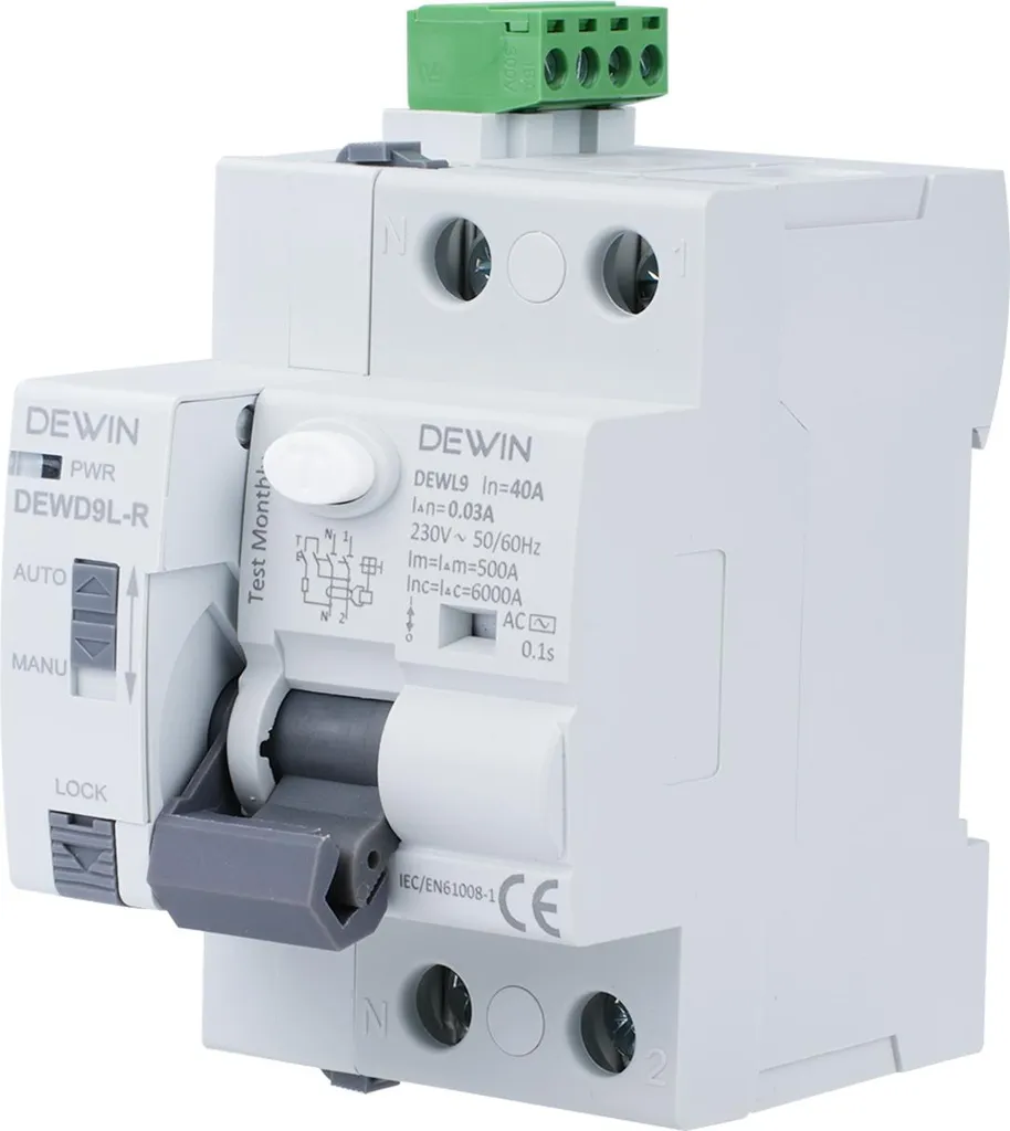 Protection Électrique Continue : Disjoncteur Auto-Réarmable 40A 30mA 2P - 6