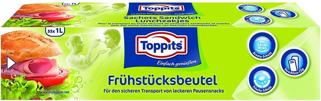 TOPPITS Frühstücksbeutel 55 x 1 Liter Produktbild 