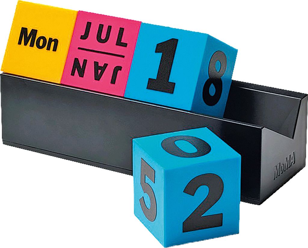 MoMA Ewiger Kalender Cubes CYMK, Bunt, One Size Produktbild 