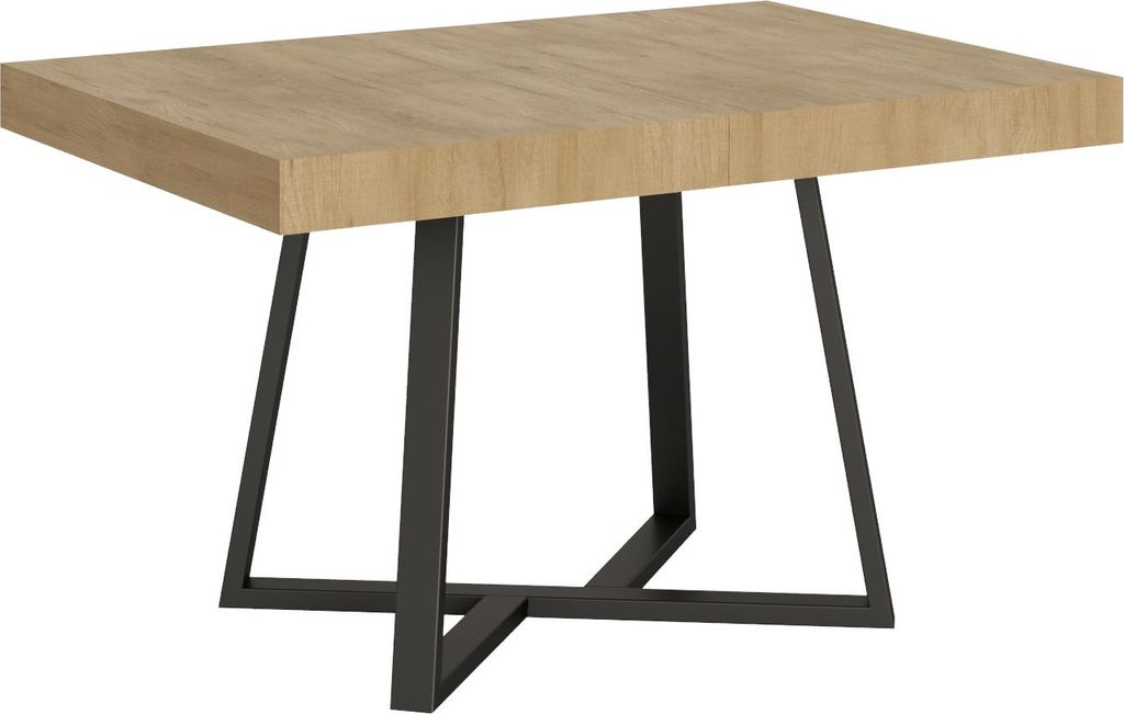 ITYHOME - Ausziehtisch 130/234x90 cm Zeplir Eiche Natur Tischbeine Anthrazit