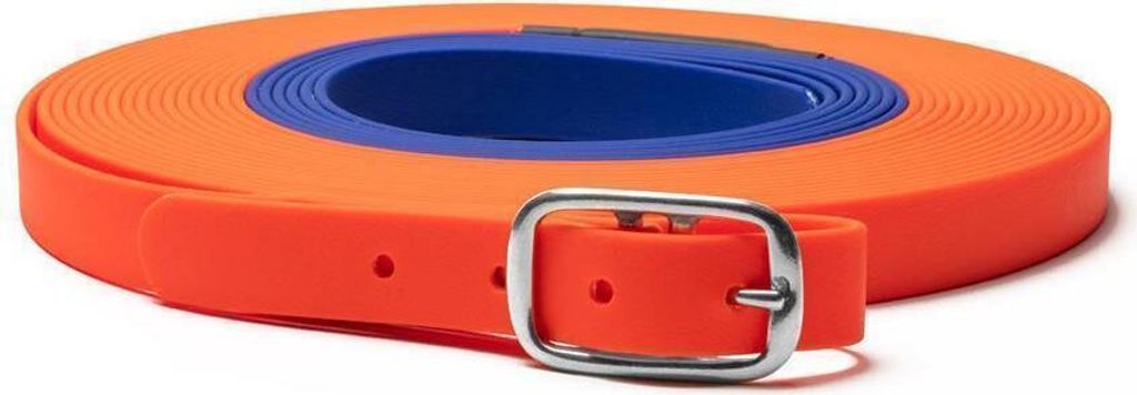 Mystique Biothane beta Schweißriemen 19mm orange-blau 8m