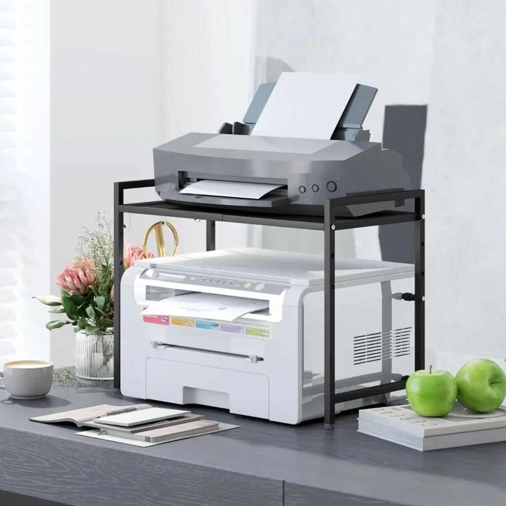 Libérez votre Cuisine avec ce Support Micro-ondes Réglable en Métal Noir
