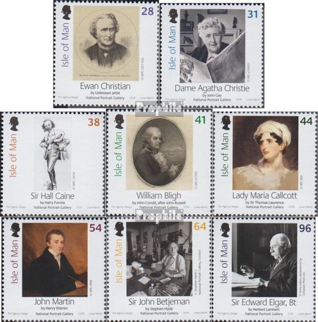 Briefmarken GB - Isle of Man 2006 Mi 1313-1320 (kompl.Ausg.) postfrisch National Portrait Gallery