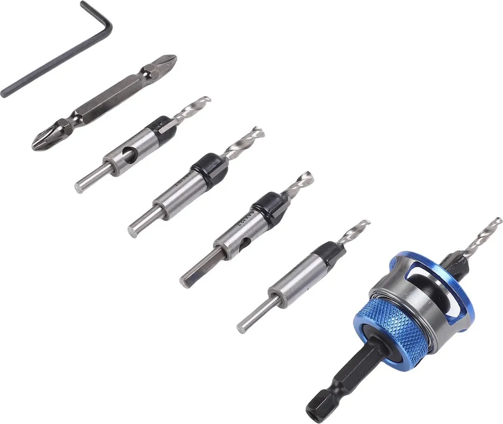 Foret à Chanfreiner M2 Ajustable avec Queue Hexagonale pour Menuisier - 2