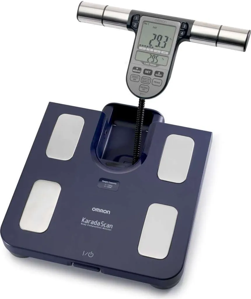 Bilancia Elettronica Omron BF511: Design Quadrato e Precisione Blu - 1