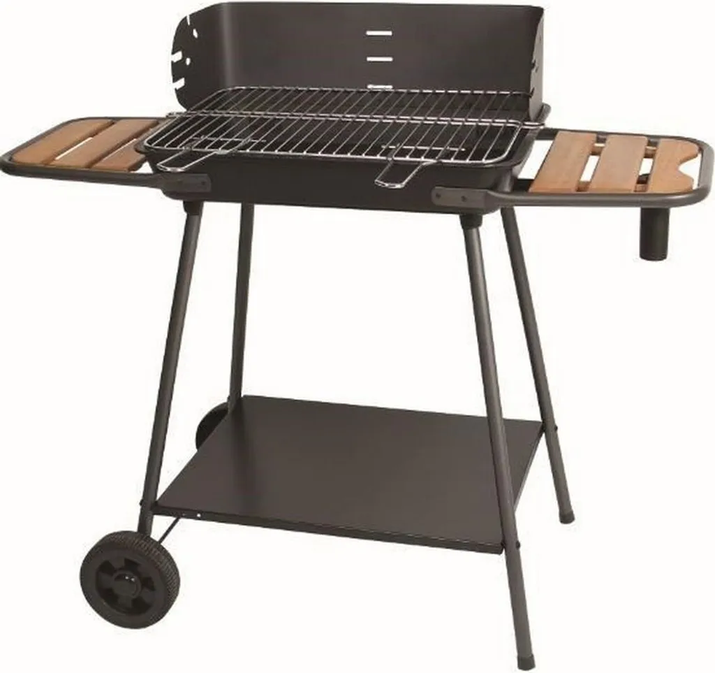 Barbecue de Jardin Mobile Somagic Cuve Fonte pour Grillades Famille