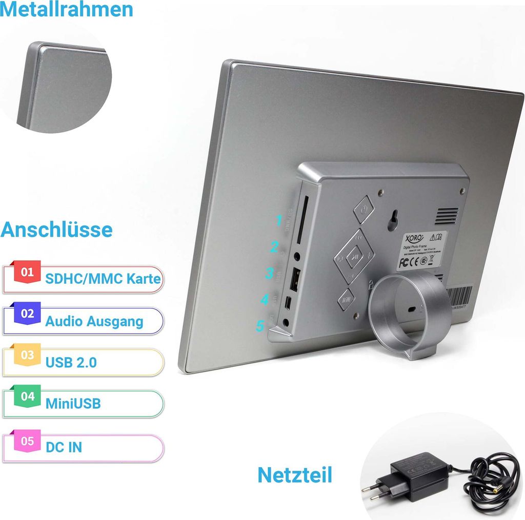 XORO CPF 10B1 - 10,1 Zoll Digitaler Bilderrahmen mit Produktbild 7