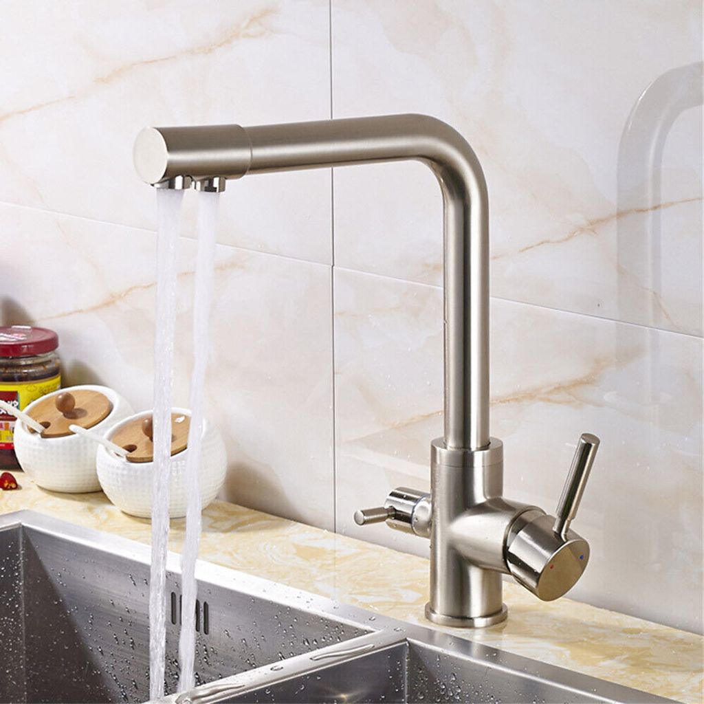 3 Wege Wasserhahn Küchenarmatur Küche Mischbatterie Trinkwasserhahn Armatur 360°