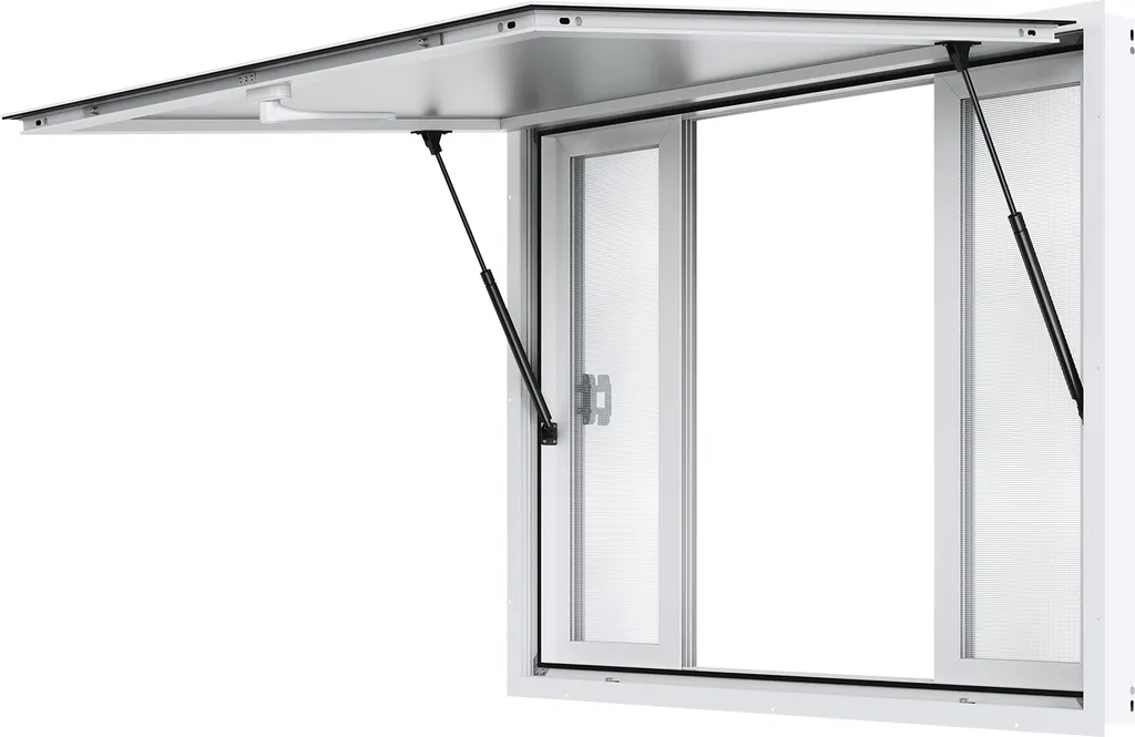 Fenêtre de Service Pivotante 85° en Aluminium pour Food Truck 122x91