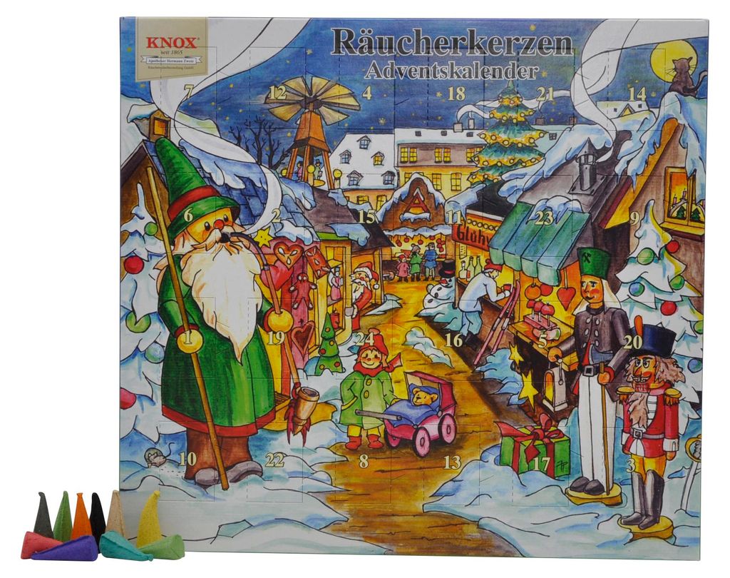 KNOX - Räucherkerzen Adventskalender Motiv Budenzauber - Produktbild 
