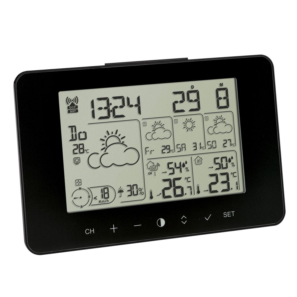 TFA-Dostmann Meteotime Primo, Čierna, Vnútorný vlhkomer, Obrázok produktu 