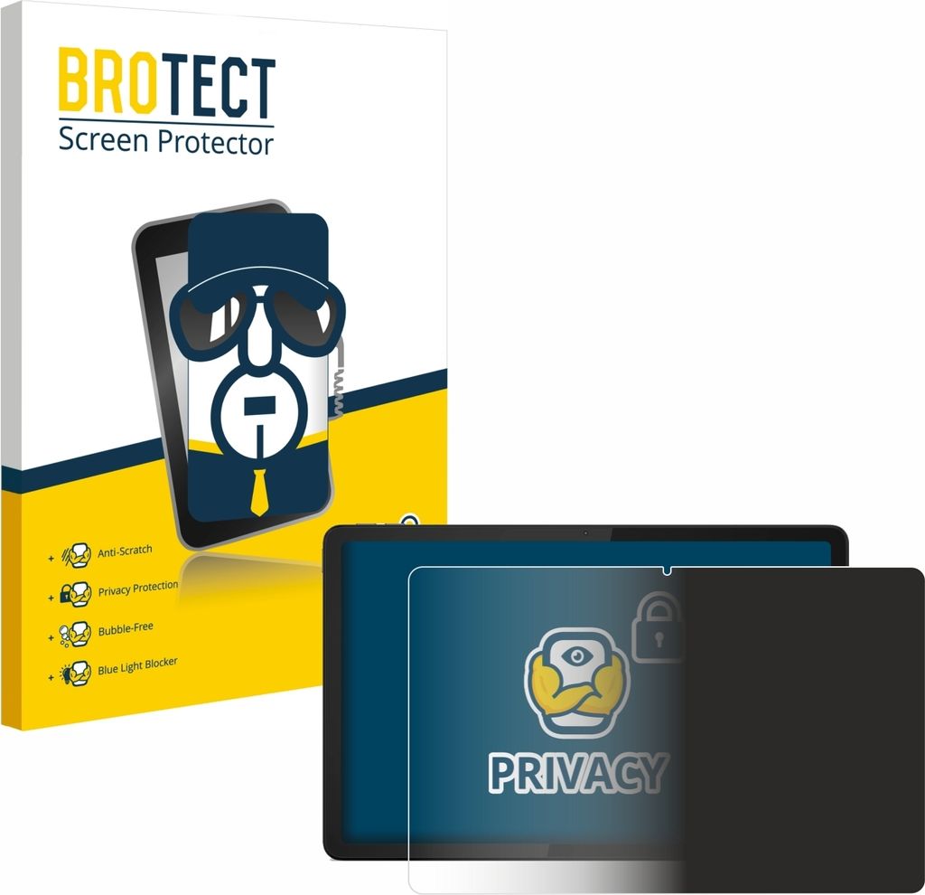 BROTECT Sichtschutzfolie für Lenovo Tab M11 Anti-Spy Privacy Sichtschutz Blickschutz Folie Blaulicht-Schutz