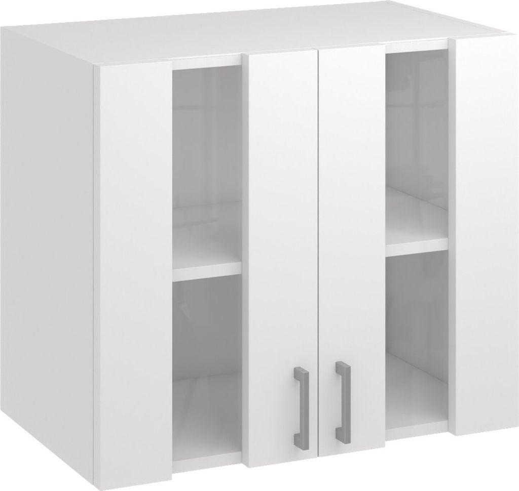 Roe Furniture | Küchenhängeschrank 80 cm - Weiß - Mattweiß Produktbild 