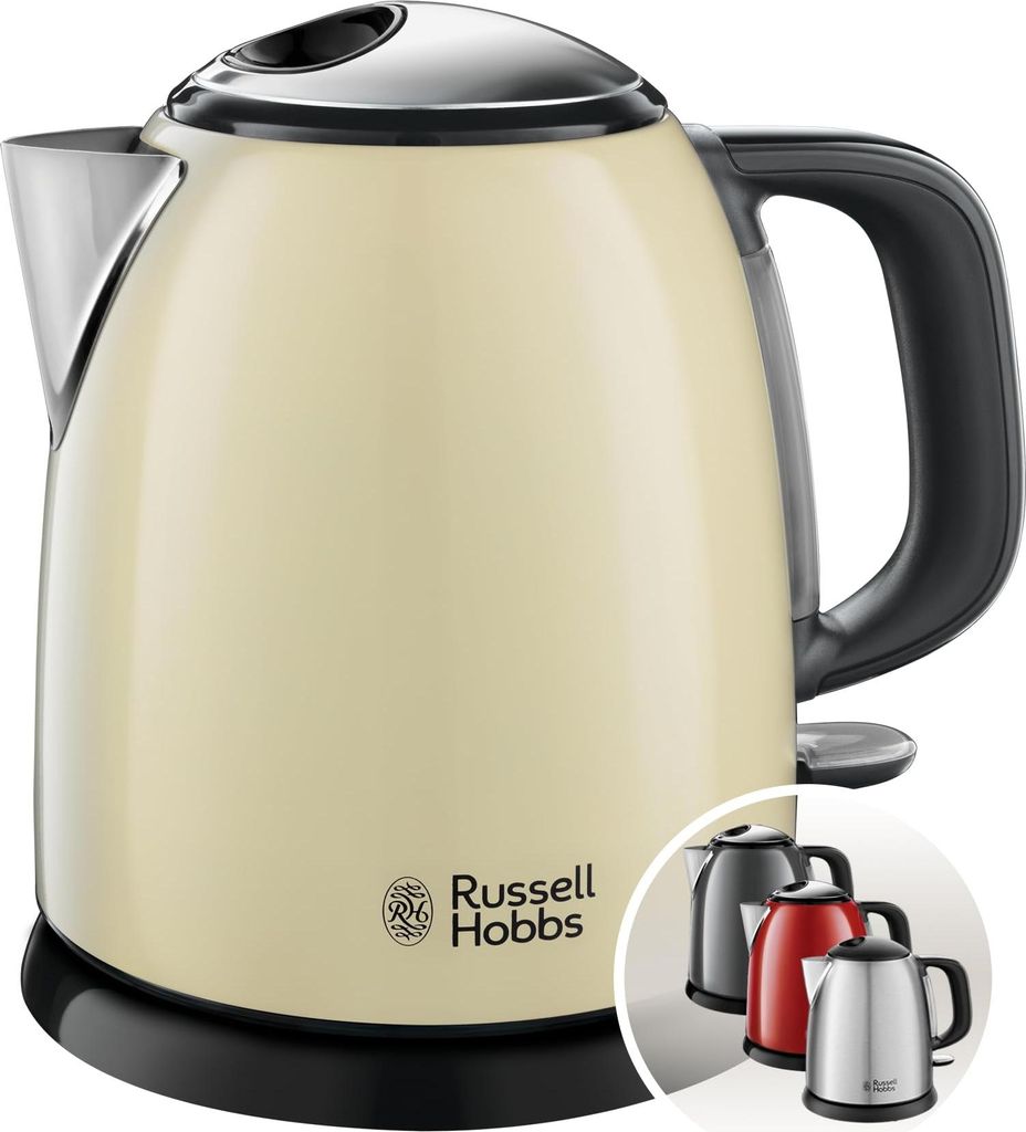 Russell Hobbs Wasserkocher, 1,0 l, Edelstahl Creme, Produktbild 
