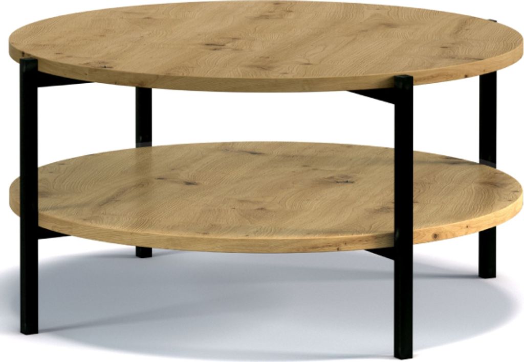 Konsimo Couchtische Wohnzimmertisch ''GERIS'' Dunkebraun, Holz, Klassische Stil, 84,2x43x84,2 cm
