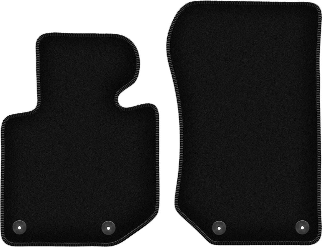 Wielganizator Velours-Autoteppiche vorne – passend für BMW 3 E36 (Kompakt, Coupé, Limousine, Kombi, Touring, Bj. 1991-2000) – schwarz, passge...