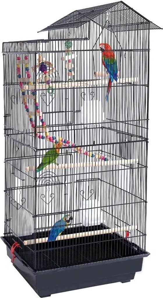 Cage pour Oiseaux Grande Volière d'Intérieur pour Perroquets 160cm