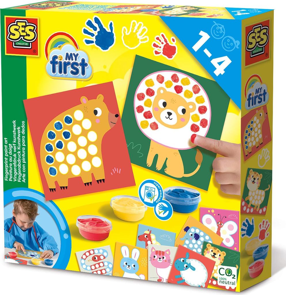 SES Creative My First Fingerprint paint art, 10 stron(y), Zdjęcie produktu 